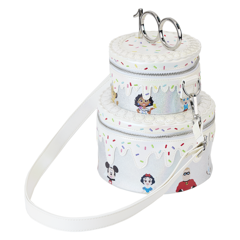LOUNGEFLY Disney 100 Anniversary Celebration Cake Crossbody Bag