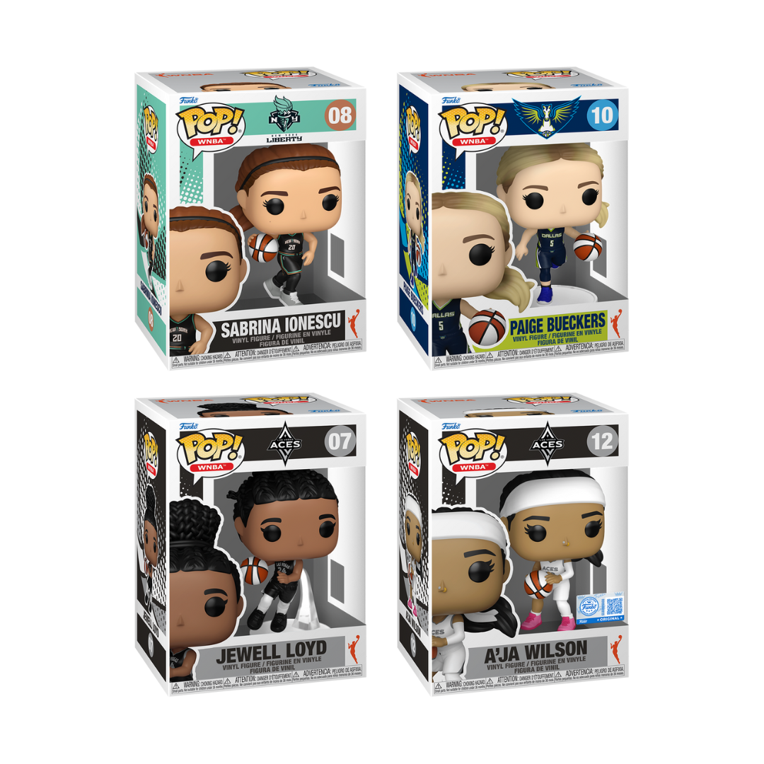 Funko Pop! Sports: WNBA - Sabrina Ionescu / Paige Bueckers / Jewell Loyd / A'Ja Wilson *PREORDER*