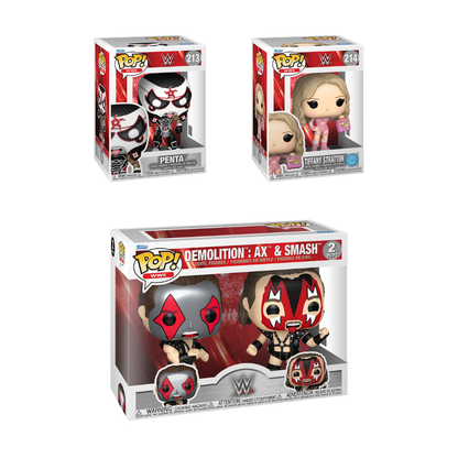 Funko Pop! Sports: WWE - Penta / Tiffany Stratton (Glitter) / Demolition 2pk *PREORDER*