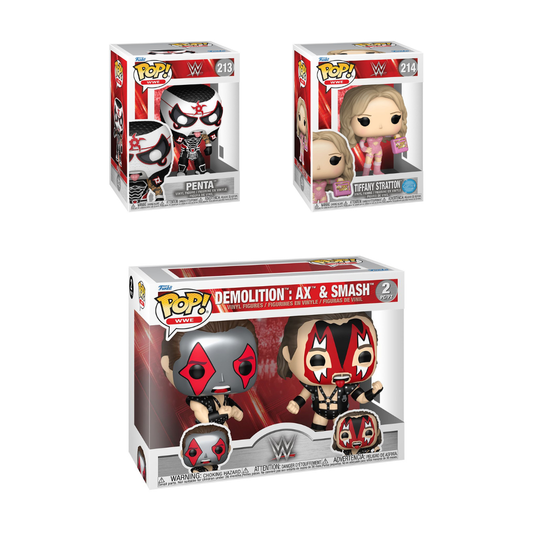 Funko Pop! Sports: WWE - Penta / Tiffany Stratton (Glitter) / Demolition 2pk *PREORDER*