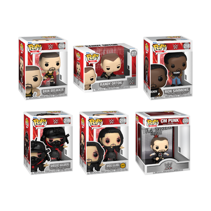 Funko Pop! Sports: WWE - Bron Breakker / Randy Orton / Ron Simmons / Shinsuke Nakamura / Deluxe! CM Punk *PREORDER*