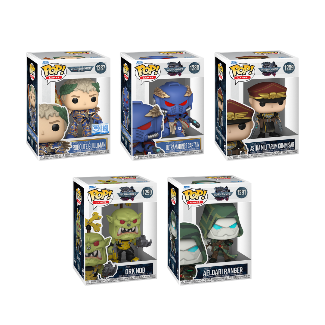 Funko Pop! Games: Warhammer 40,000 - Roboute Guilliman [Exclusive] / Ultramarines Captain / Astra Militarum Commisar / Ork Nob / Aeldari Ranger *PREORDER*