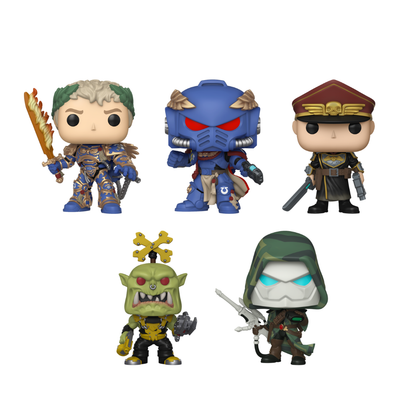 Funko Pop! Games: Warhammer 40,000 - Roboute Guilliman [Exclusive] / Ultramarines Captain / Astra Militarum Commisar / Ork Nob / Aeldari Ranger *PREORDER*