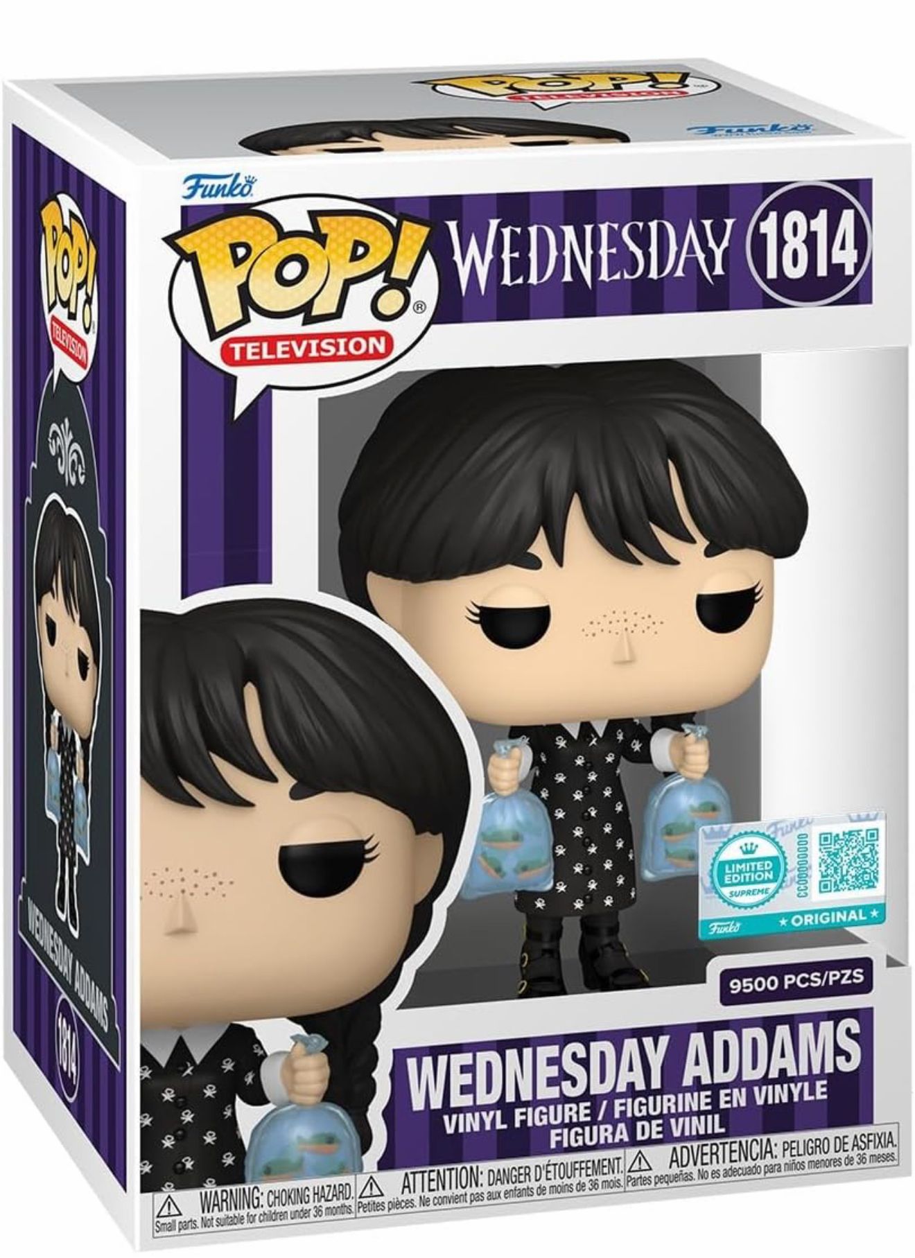 Funko Pop! Television: Wednesday - Wednesday Addams (with Fish) #1814 [Funko Limited Edition - 9,500pcs]