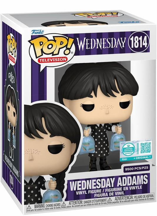 Funko Pop! Television: Wednesday - Wednesday Addams (with Fish) #1814 [Funko Limited Edition - 9,500pcs]