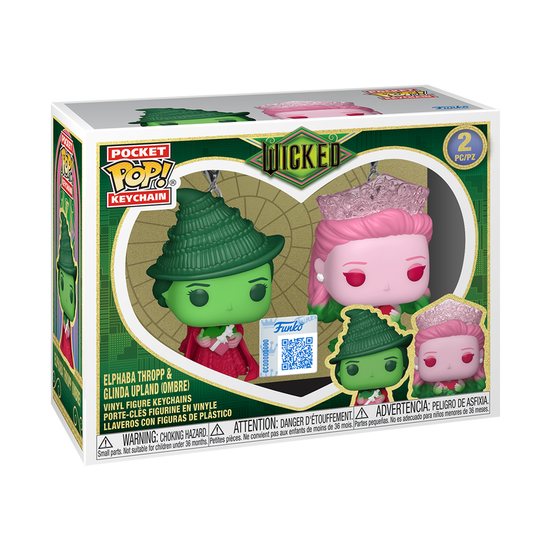 Funko Pop! Movies: Wicked - Glinda & Elphaba Pocket Pop 2 Pack Keychain