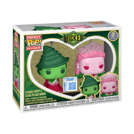Funko Pop! Movies: Wicked - Glinda & Elphaba Pocket Pop 2 Pack Keychain