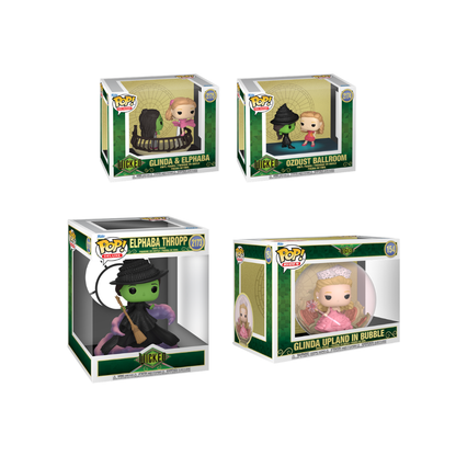 Funko Pop! Movies: Wicked - Mini Glinda & Elphaba / Mini Ozdust Ballroom / Deluxe Elphaba / Glinda In Bubble *PREORDER*