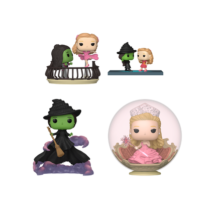 Funko Pop! Movies: Wicked - Mini Glinda & Elphaba / Mini Ozdust Ballroom / Deluxe Elphaba / Glinda In Bubble *PREORDER*