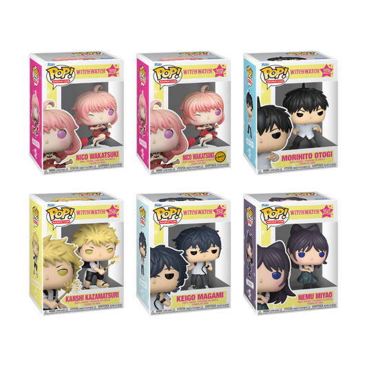 Funko Pop! Anime: Witch Watch - Nico Wakatsuki / Morihito Otogi / Kanshi Kazamatsuri / Keigo Magami / Nemu Miyao *PREORDER*