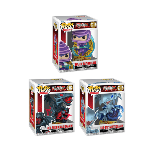 Funko Pop! Anime: Yu-Gi-Oh! - Premium! Dark Magician / Red-Eyes Black Dragon / Blue-Eyes White Dragon *PREORDER*
