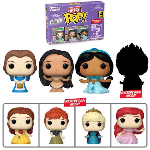 Disney Princesses Bitty Pop Mini Figure 4 Pack MyPops