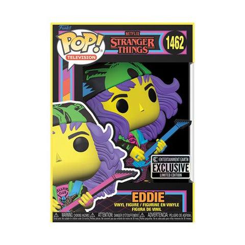 Funko Pop! Stranger Things - Eddie with Guitar (Black Light) #1462 [Entertainment Earth Exclusive]