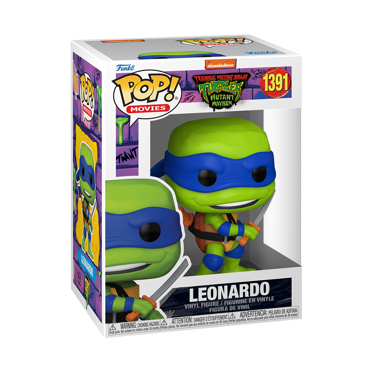 Funko Pop! MOVIES TEENAGE MUTANT NINJA TURTLES MUTANT MAYHEM LEONARDO #1391