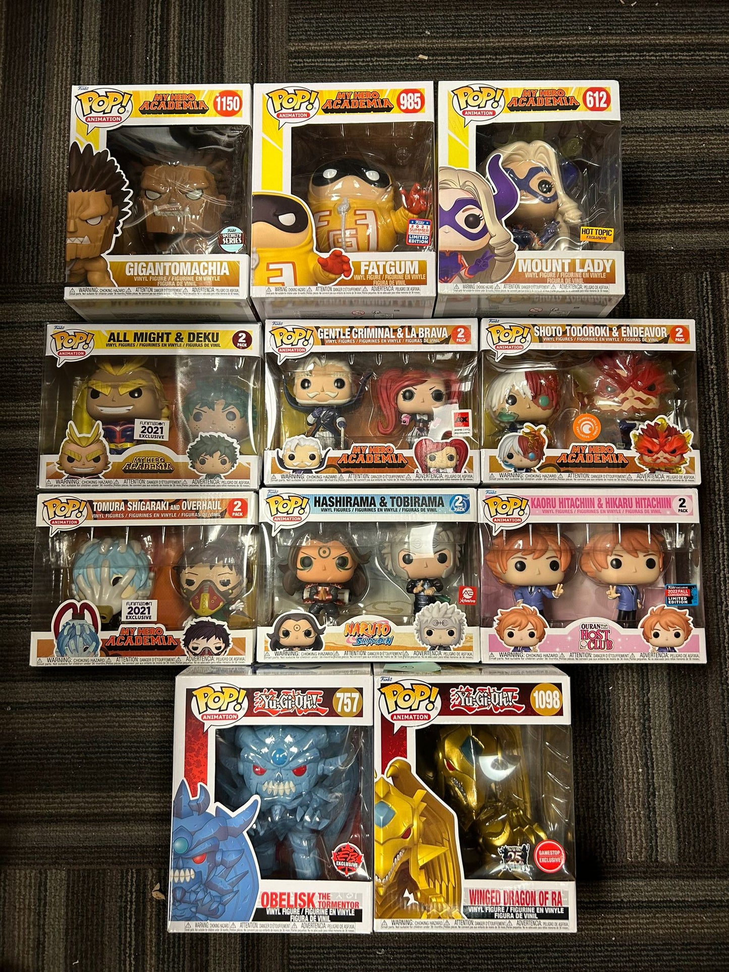 Funko Pop! Anime: My Hero Academia, Naruto, Ouran High School Host Club, Yu-Gi-Oh **WEB ONLY**