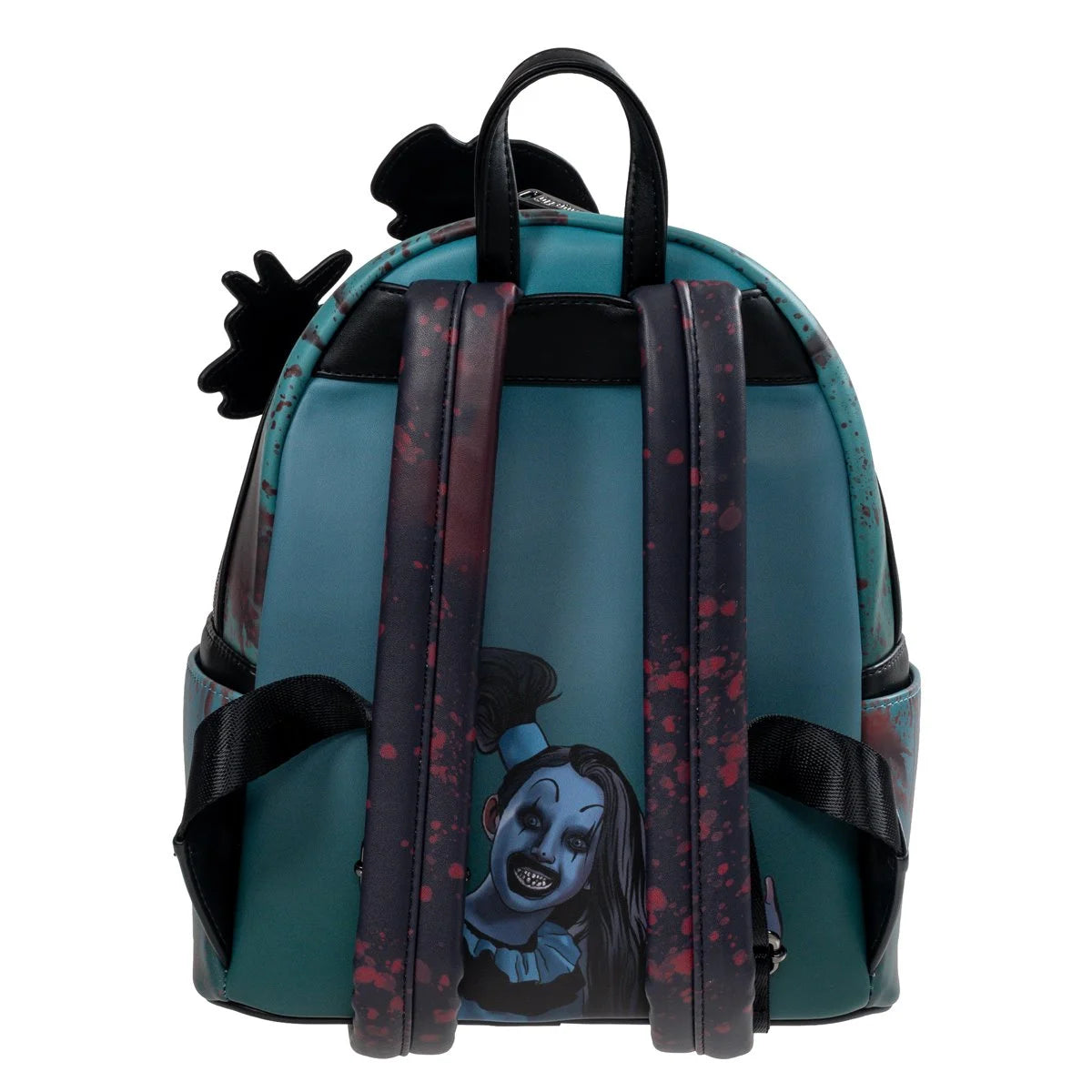 Loungefly Mini-Backpack: Terrifier Art the Clown Blood Splatter (Glow) [Entertainment Earth Exclusive]