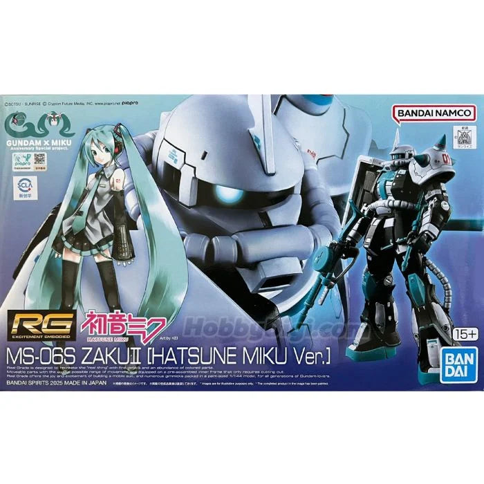 Bandai: RG 1/144 MS-06S Zaku II [Hatsune Miku Ver.] // RG 1/144 RX-78-2 [Hatsune Miku Ver.] Gundam Ver.2.0 Gundam Model Kits