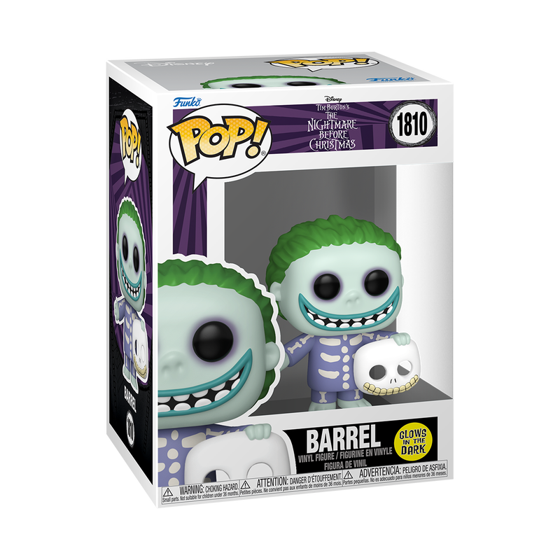 Funko Pop! Disney: Nightmare Before Christmas - Barrel #1810 [Funko Special Edition - Glow-In-The-Dark (GITD)]