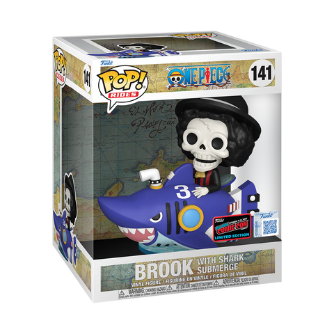 Funko Pop! Anime: One Piece - Brook with Shark Submerge #141 [2025 New York Comic Con NYCC Official Convention Exclusive] *PREORDER*