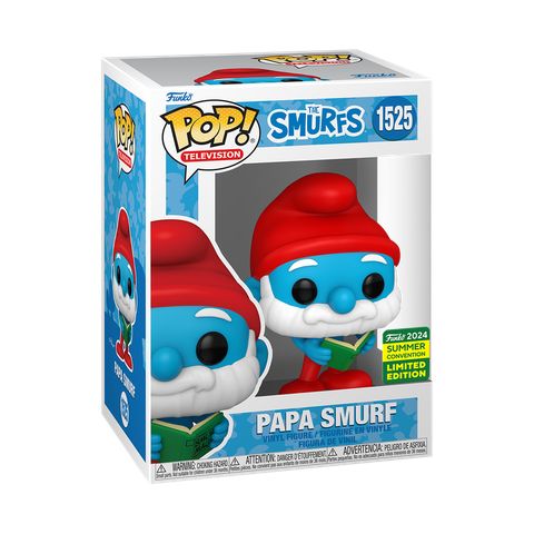 Funko Pop! The Smurfs - Papa Smurf (with Book) #1525 [2024 SDCC / Shared Convention Exclusive] *PREORDER*