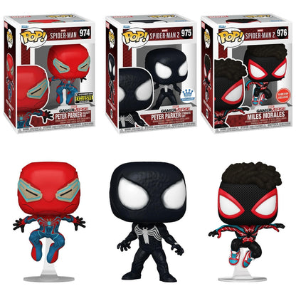 Funko Pop! Marvel: Spider-Man 2 - Kraven #973 / Miles Morales #970 / Peter Parker #971 / Venom #972 / Peter Parker #974 / Peter Parker #975 / Miles Morales #976