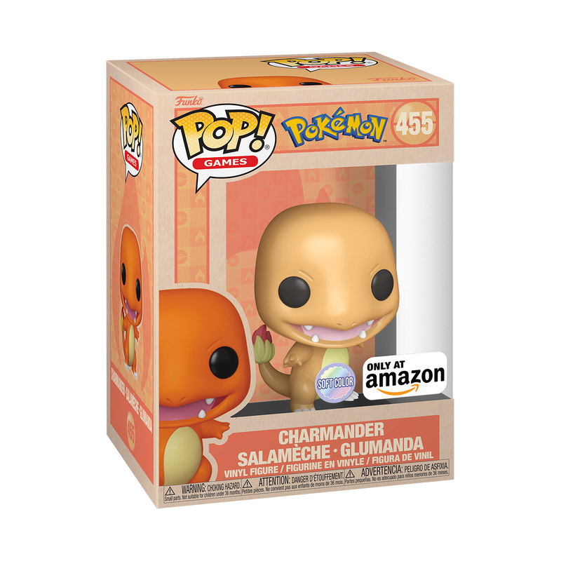 Funko Pop! Games: Pokemon - Charmander (Soft Colour) #455 [Amazon Exclusive]