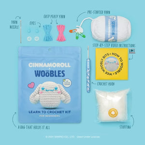 The Woobles: Beginner Crochet Kit - Cinnamoroll