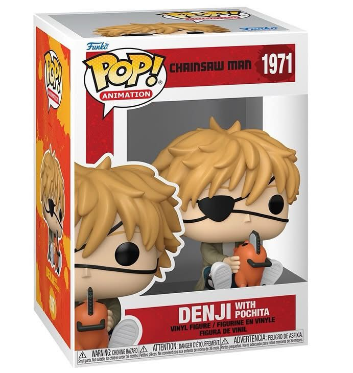 Funko Pop! Anime: Chainsaw Man - Denji with Pochita / Aki Hayakawa Moment / Deluxe Power / Chainsaw Man Pocket Pop Keychain