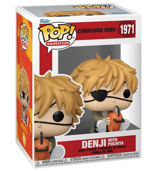 Funko Pop! Anime: Chainsaw Man - Denji with Pochita / Aki Hayakawa Moment / Deluxe Power / Chainsaw Man Pocket Pop Keychain