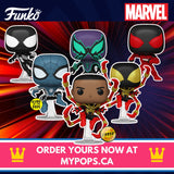 Funko Pop! Marvel: Spider-Man - Symbiote / Fear Itself / Miles Morales Iron Spider / Scarlet Spider Kaine / Chasm