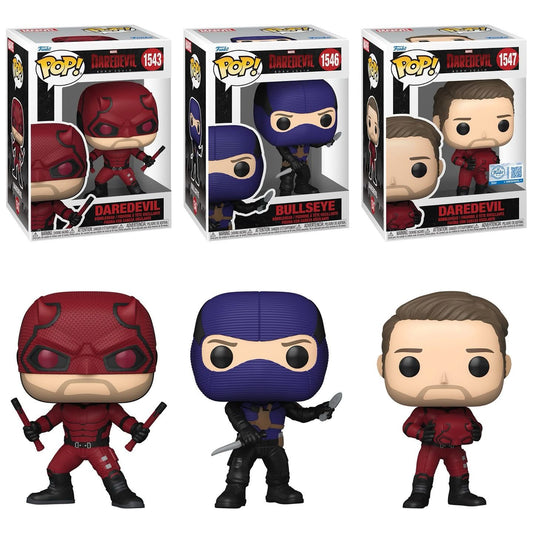 Funko Pop! Marvel: Daredevil - Daredevil / Bullseye / Daredevil (Unmasked)