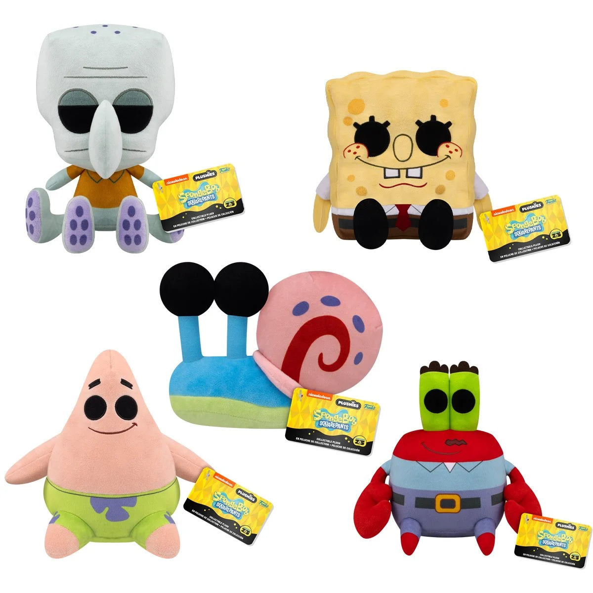 Funko! Spongebob Squarepants: 7" Plush Toys - Spongebob / Squidward / Patrick / Mr. Krabs / Gary The Snail