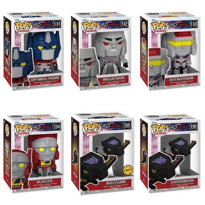 Funko Pop! Transformers: 40 Years - Optimus Prime #131 / Megatron #132 / Astrotrain #133 / Blaster #134 / Buzzsaw #135 / Laserbeak #135