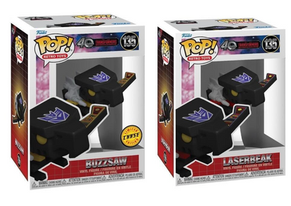 Funko Pop! Transformers: 40 Years - Optimus Prime #131 / Megatron #132 / Astrotrain #133 / Blaster #134 / Buzzsaw #135 / Laserbeak #135