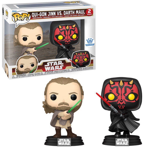 Funko Pop! Star Wars - Qui-Gon Jinn Vs. Darth Maul 2pk [Funko Shop Exclusive] *PREORDER*