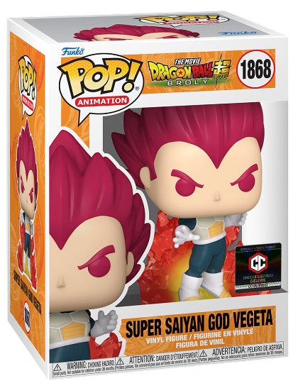 Funko Pop! Anime: Dragon Ball Super - SSGSS Gogeta / Super Saiyan God Vegeta / Broly [EXCLUSIVE]