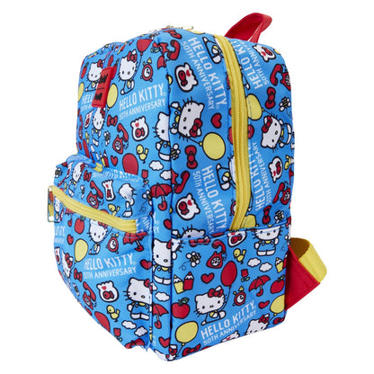LOUNGEFLY SANRIO HELLO KITTY 50TH ANNIVERSARY NYLON MINI-BACKPACK