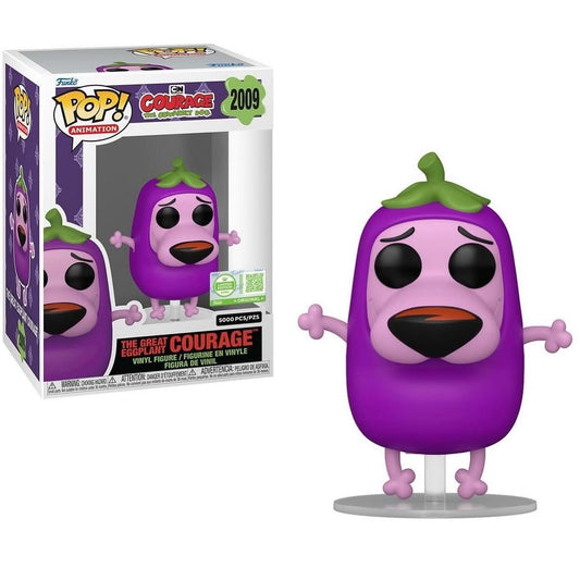 Funko Pop! Animation: Courage The Cowardly Dog - The Great Eggplant Courage #2009 [Funko Limited Edition - 5,000pcs]