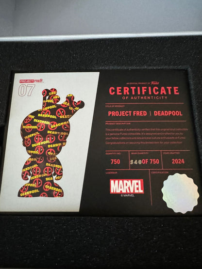 Project Fred: 07 - Deadpool 11" Freddy Funko Vinyl Collectibles (540 of 750pcs) [Limited Edition Series - 2024 San Diego Comic Con Exclusive]