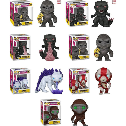 Funko Pop! Godzilla Vs. Kong: The New Empire - Godzilla #1539 / Kong #1540 / Skar King #1541 / Shimo #1542 / Suko #1543 / Super Godzilla #1544 / Super Kong #1545