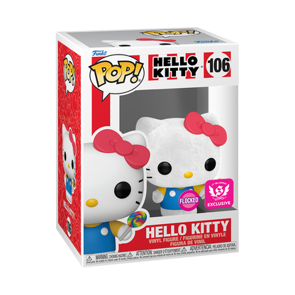 Funko Pop! Sanrio - Hello Kitty with Lollipop (Flocked) #106 [It's Sugar Exclusive] *PREORDER*