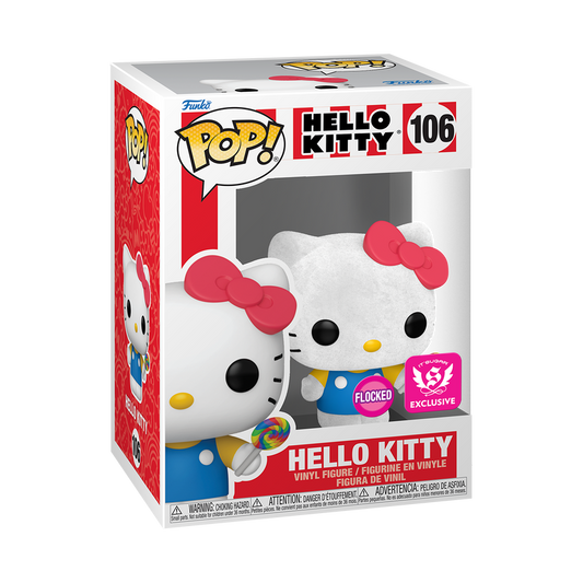 Funko Pop! Sanrio - Hello Kitty with Lollipop (Flocked) #106 [It's Sugar Exclusive] *PREORDER*