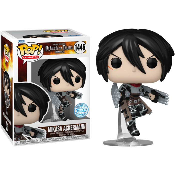 Funko Pop! Anime ATTACK ON TITAN MIKASA ACKERMAN METALLIC FINAL SEASON #1446 [SPECIAL EDITION EXCLUSIVE]