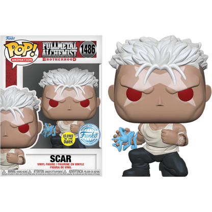 Funko Pop! ANIME FULLMETAL ALCHEMIST BROTHERHOOD SCAR GLOW IN THE DARK #1486 [EXCLUSIVE] *PREORDER*