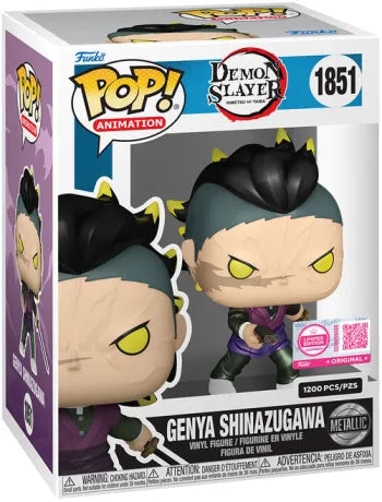 Funko Pop! Anime: Demon Slayer - Genya Shinazugawa (Demon Form - Metallic) #1851 [Funko Limited Edition] *PREORDER*