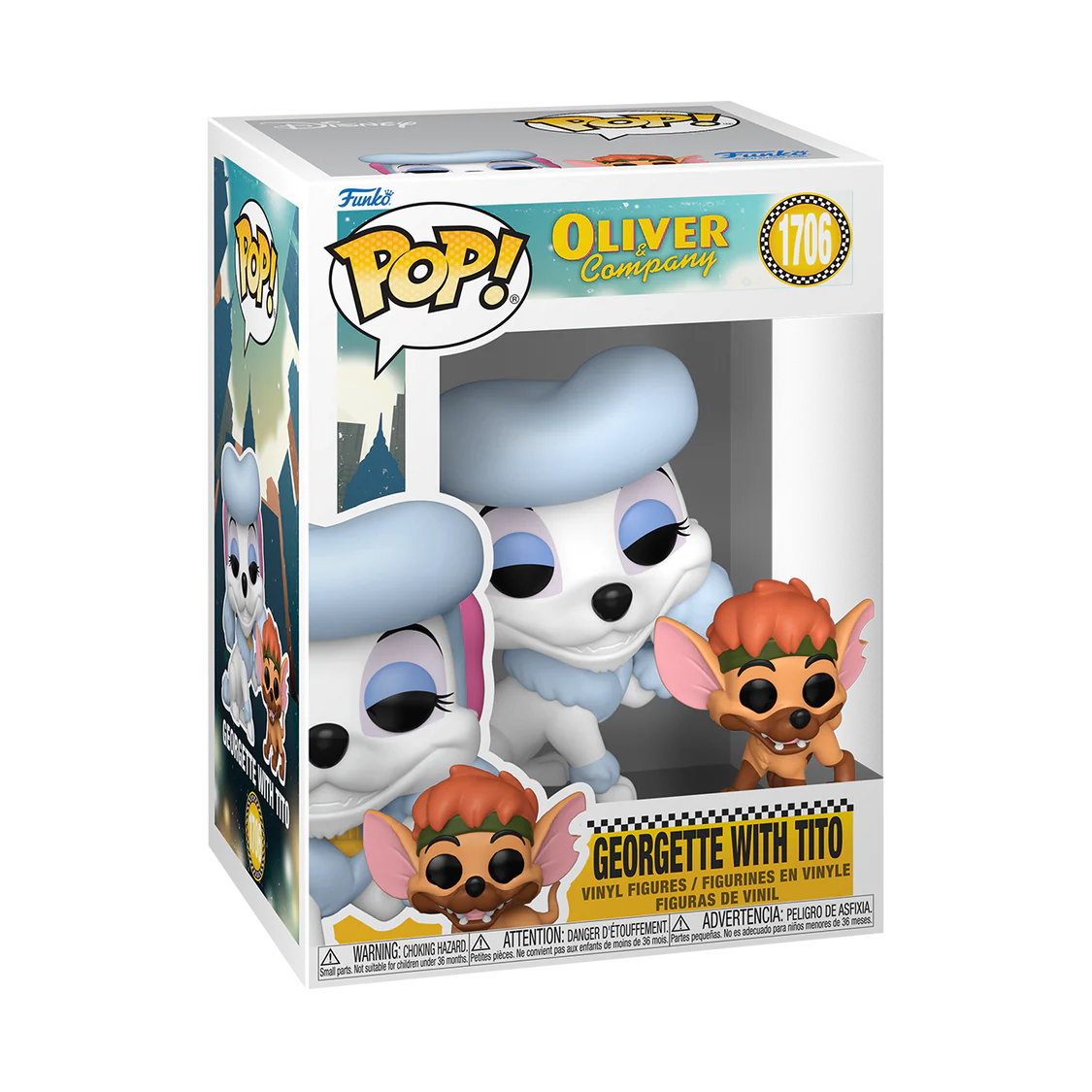 Funko Pop! Disney: Oliver And Company - Dodger with Oliver / Georgette with Tito