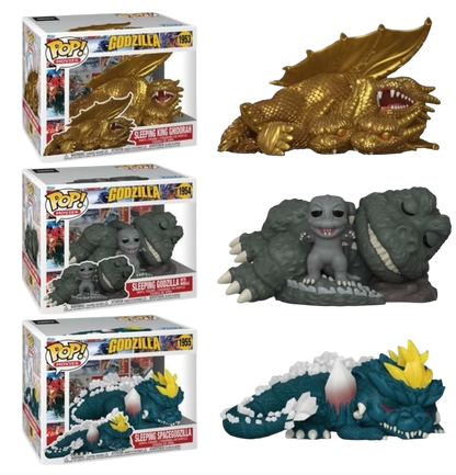 Funko Pop! Movies: Godzilla - Sleeping King Ghidorah / Sleeping Spacegodzilla / Sleeping Godzilla with Minilla