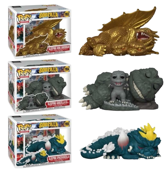 Funko Pop! Movies: Godzilla - Sleeping King Ghidorah / Sleeping Spacegodzilla / Sleeping Godzilla with Minilla