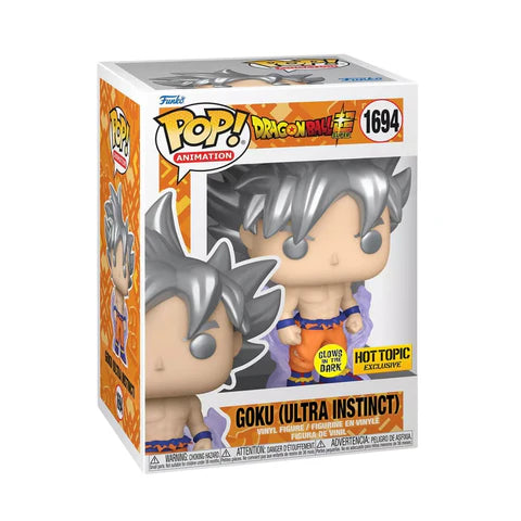 Funko Pop! Anime: Dragon Ball Super - Goku (Ultra Instinct) #1694 [Hot Topic Exclusive - GITD]