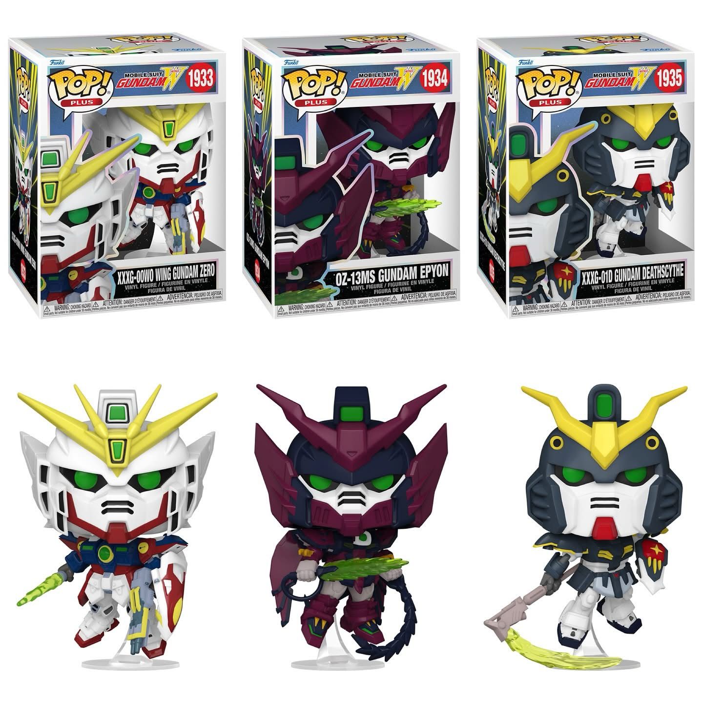 Funko Pop! Mobile Suit: Gundam - Plus! XXXG-00W0 Wing Gundam Zero / 0Z-12MS Gundam Epyon / XXG-01D Gundam Deathscythe